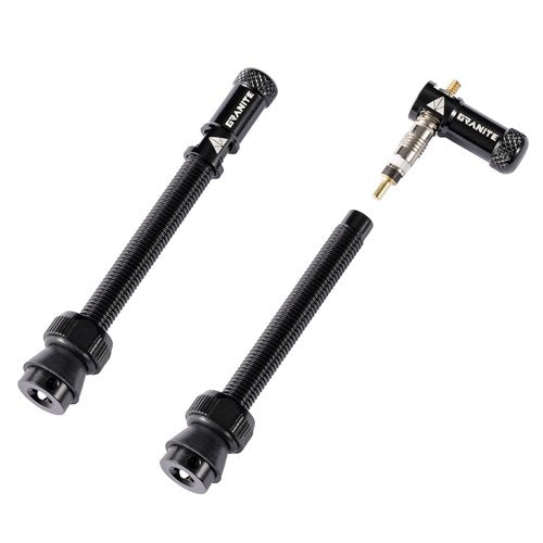 Granite Design Juicy Nipple Valve Cap Pair Tubeless Valve 60mm Black