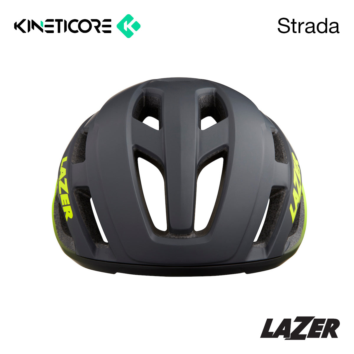 Lazer Helmet Strada Kc Small Matte Dark Grey Flash Yellow