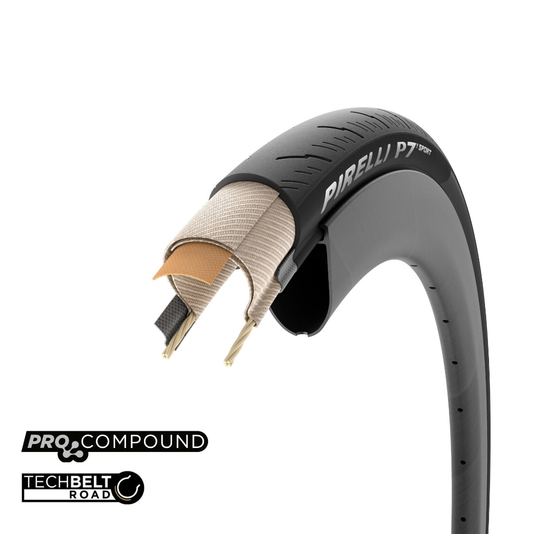 Pirelli Tyre P7 Sport 700x28c Folding Black