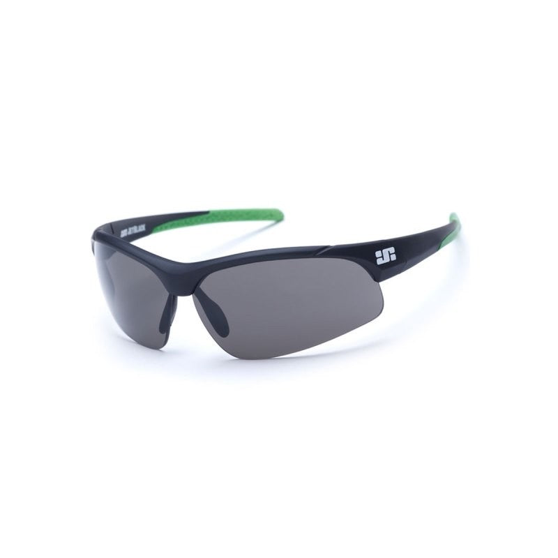 Jetblack Patrol Eyewear, Smoke/amber/clear Lenses, Black / Green Tips