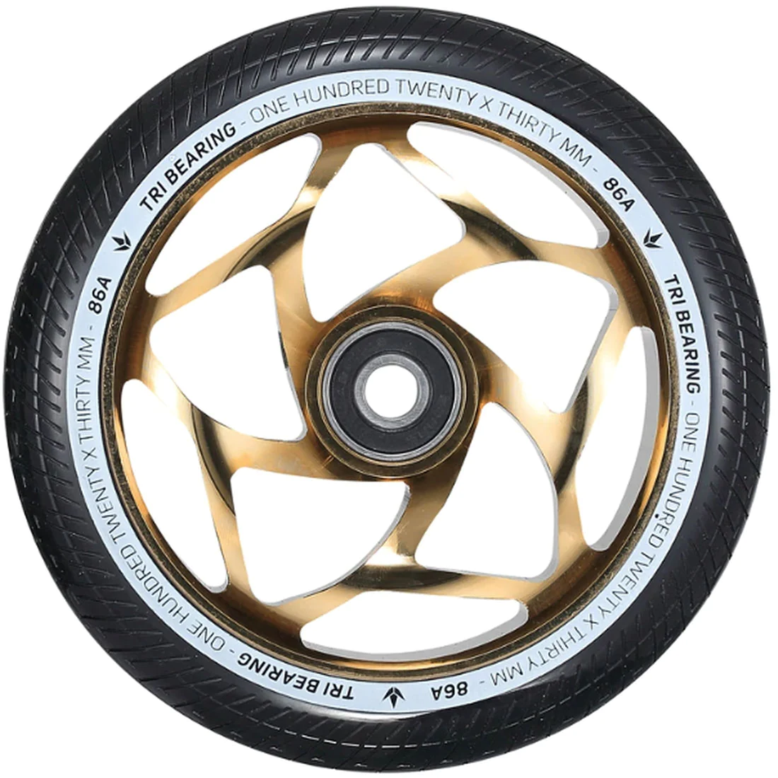 Envy Wheel 120mm 30mmpu Tri Bearing Blk/gld