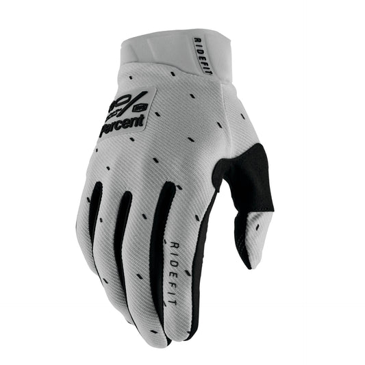 100% Gloves Ridefit Large Slasher Silver