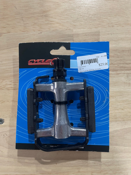 Cycleon Pedal 9/16" Alloy Black/silver City