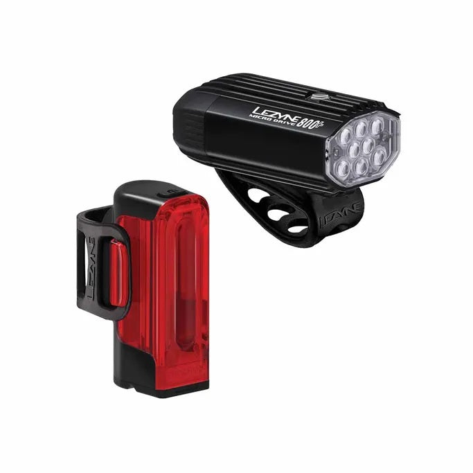 Lezyne Micro Drive 800+/strip Drive 300+ Pair 