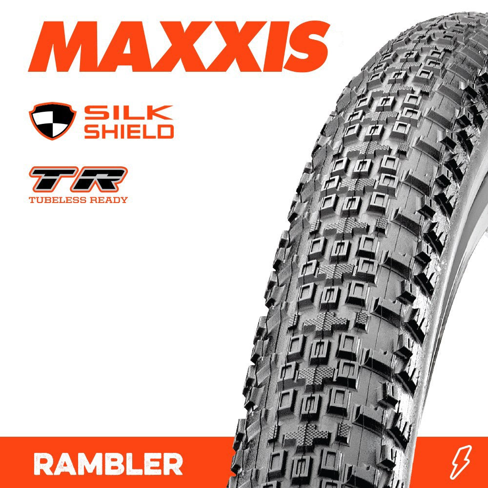 Maxxis Tyre Rambler 700x50c Silkshield Tr Black