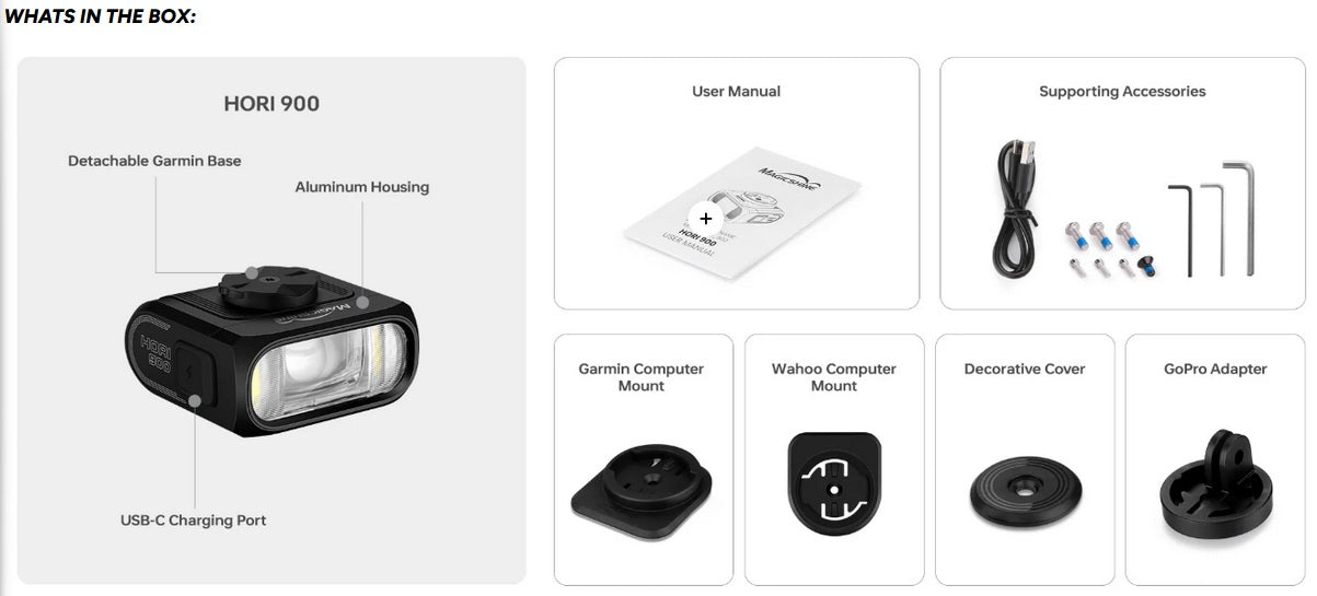 Magicshine Front Light Hori 900 Dual Mount Ftr