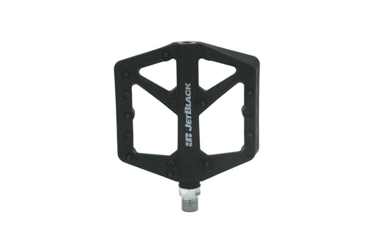 Jetblack Pedals Thermolite Mtb Flat Pedal Black Sealed Bearings Cromo Axle