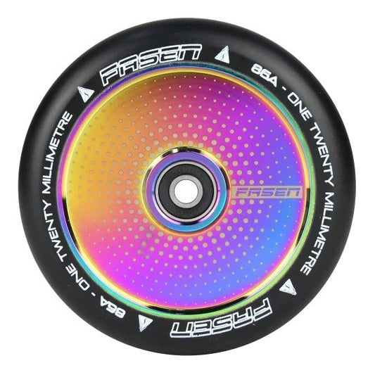 Fasen Wheel 120mm Hollow Core Hypno Dot Oil Slick