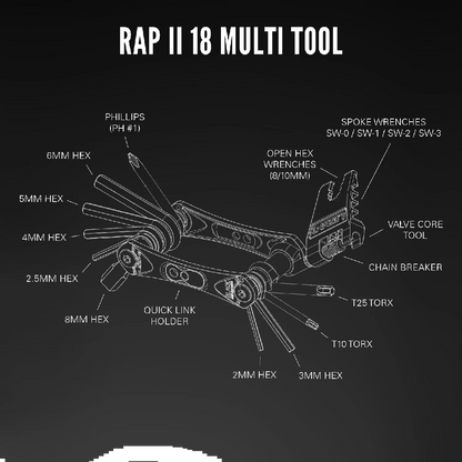 Lezyne Multi-tool Rap Ii 18 Link Storage