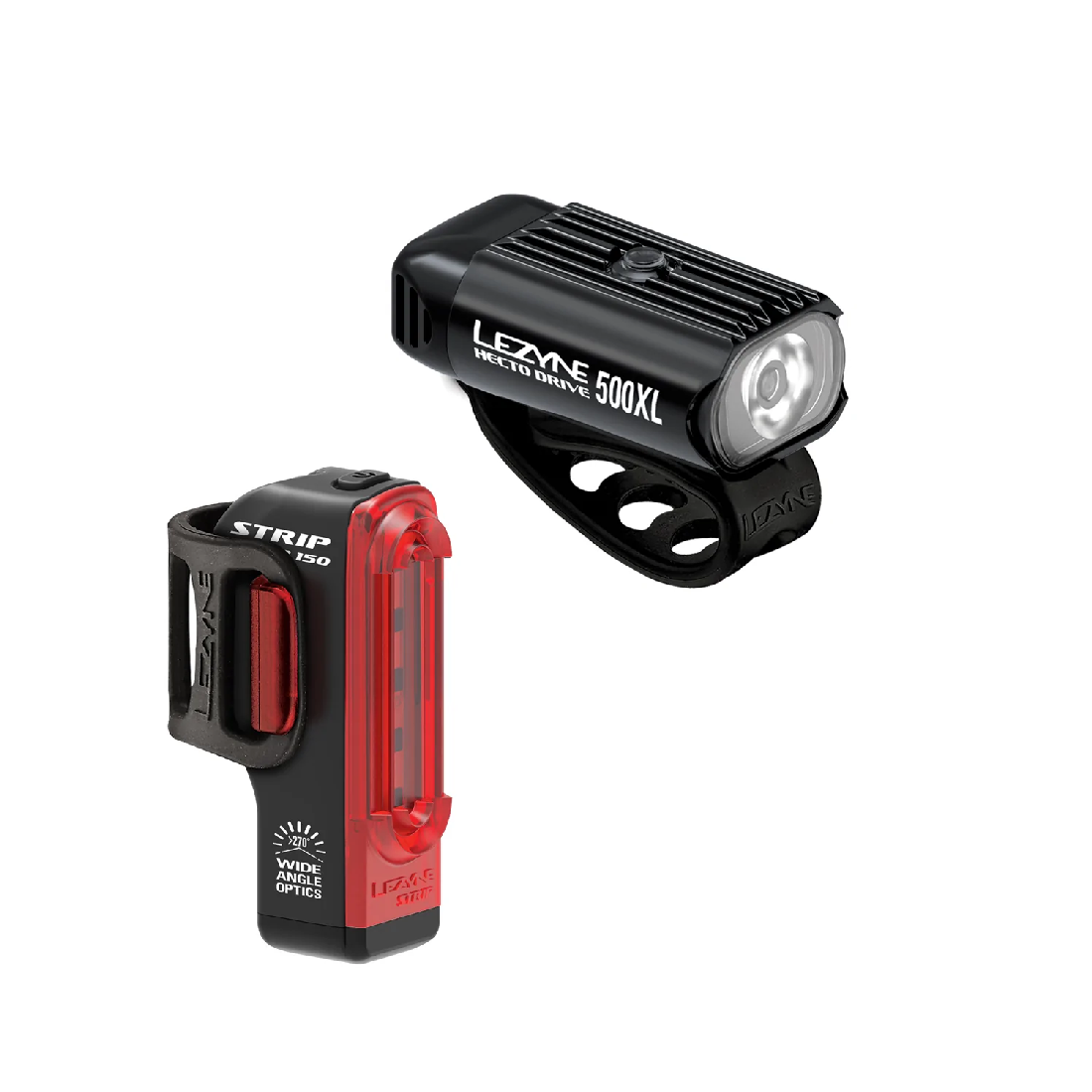 Lezyne Lights Hecto And Strip Drive Pair 500 Lumens Front/150 Lumes Rear