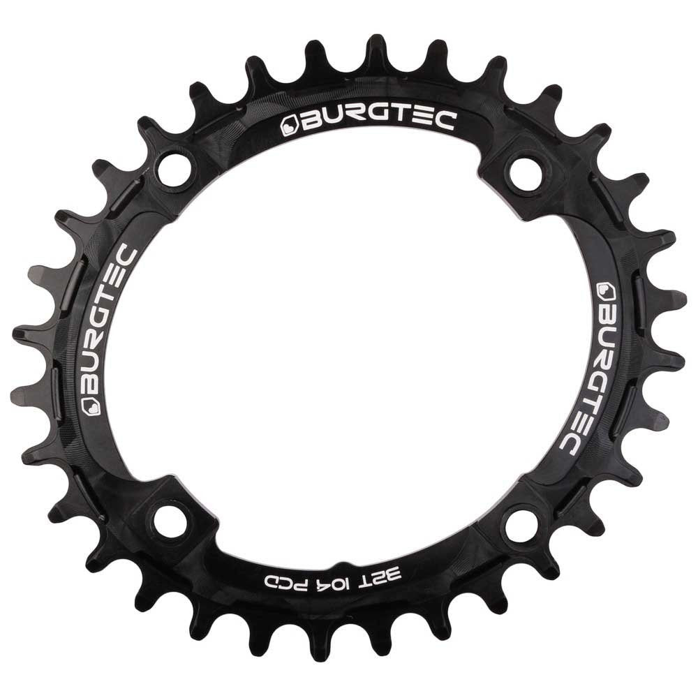 Burgtec Chainring Oval Thick Thin 32t 104mm Bcd Alloy Black