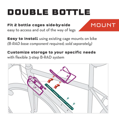 Wolf Tooth B-rad Double Barrel Bottle Cage Adaptor