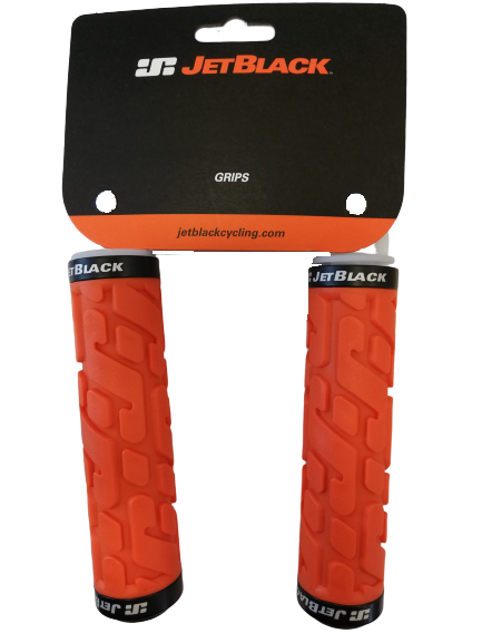 Jetblack Grip Rivet Lock On Orange/black Ring