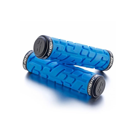 Jetblack Grip Rivet Lock On Blue/blk Ring